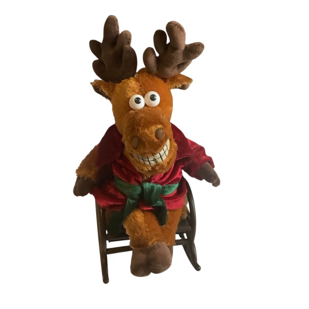 Dan Dee Plush In Rocking Chair Grandma Got Runover‎ by a Reindeer Musical WORKS